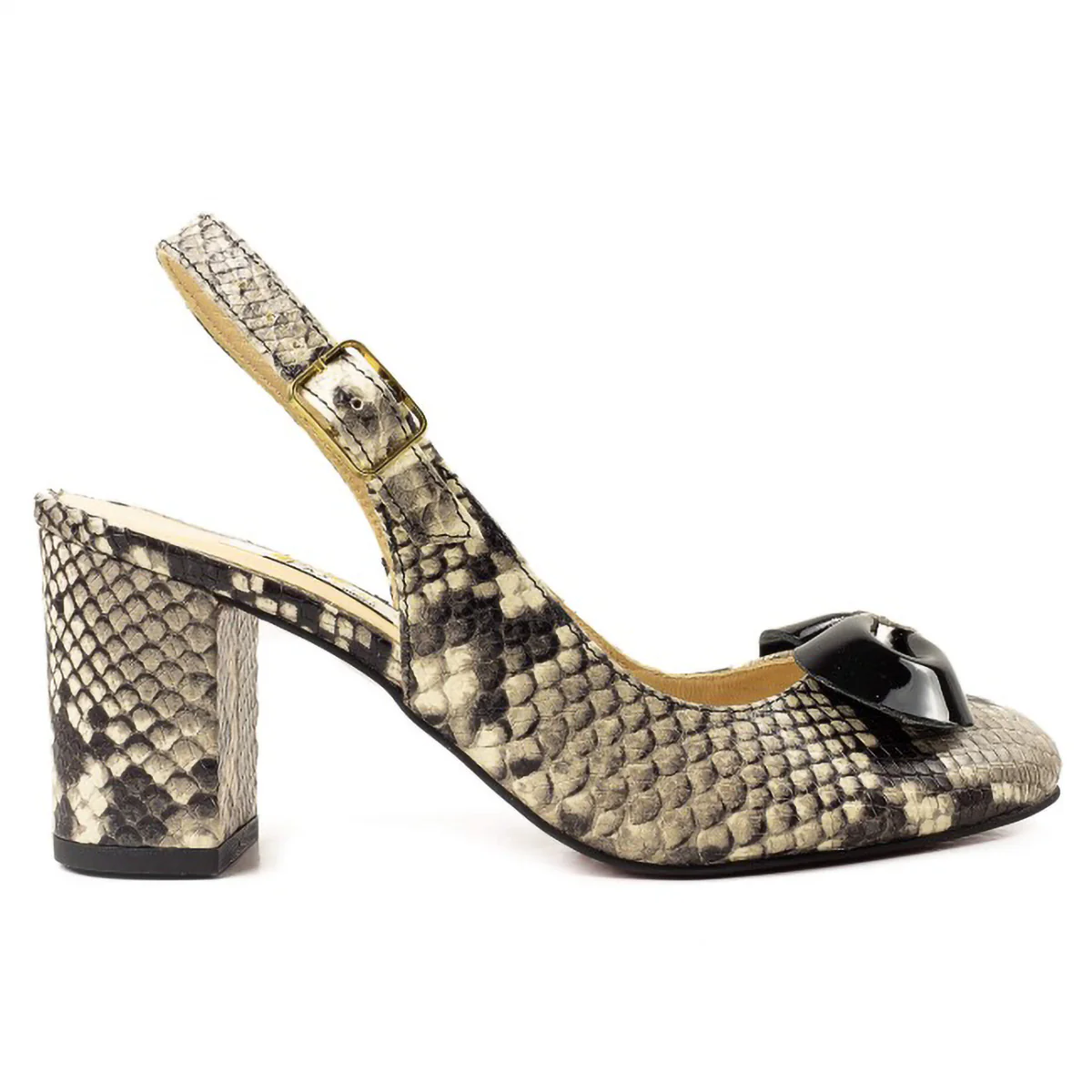 Sandale dama din piele naturala multicolor cu toc gros 8 cm 15797
