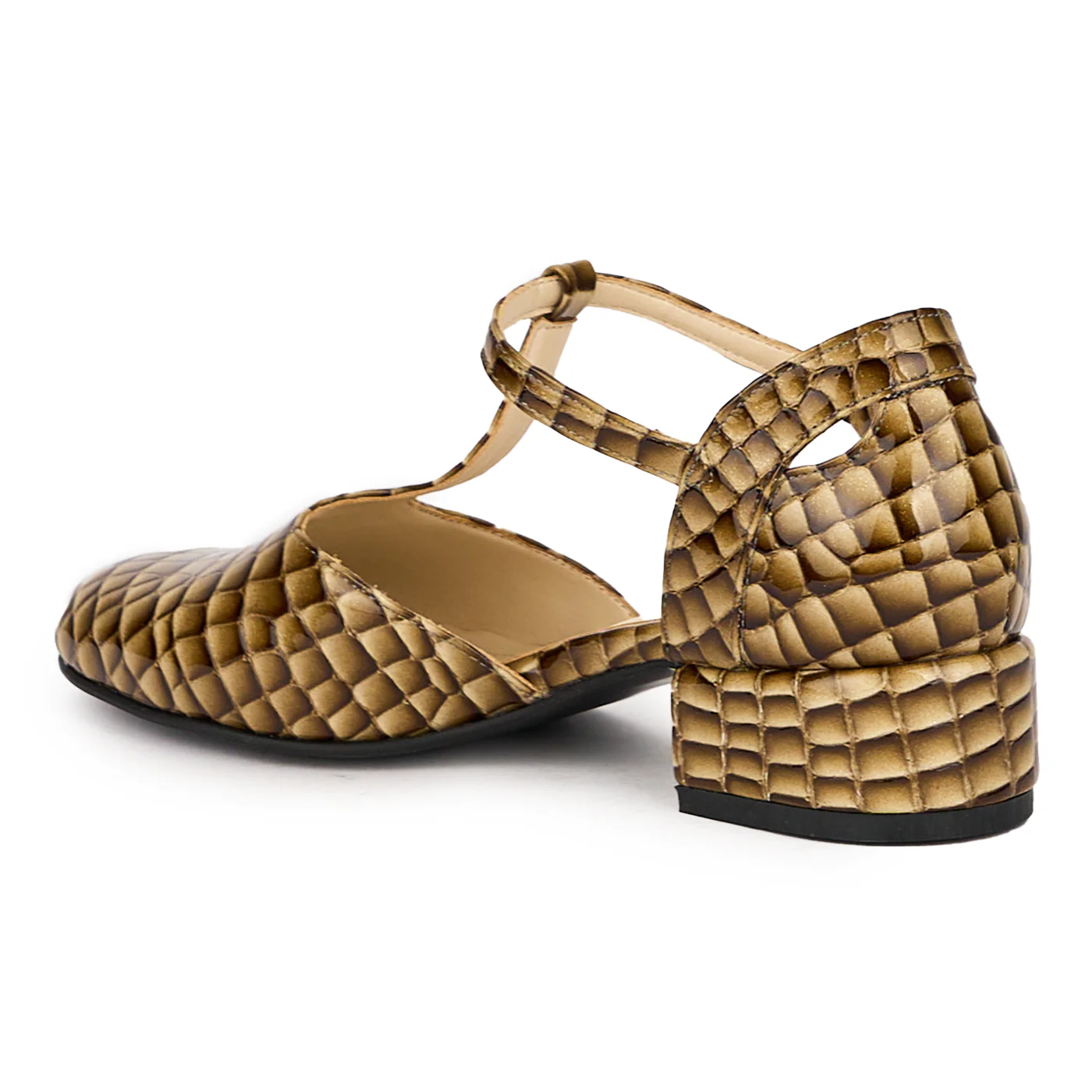Sandale dama din piele naturala multicolor cu toc mic 3.5 cm 15990 - Image 2