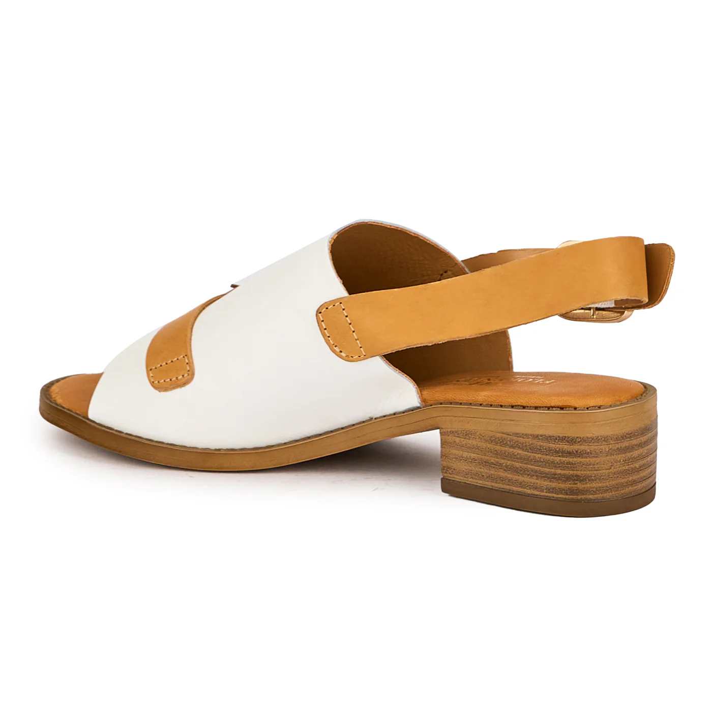 Sandale dama din piele naturala multicolor cu toc mic 3.5 cm 16366 - Image 2