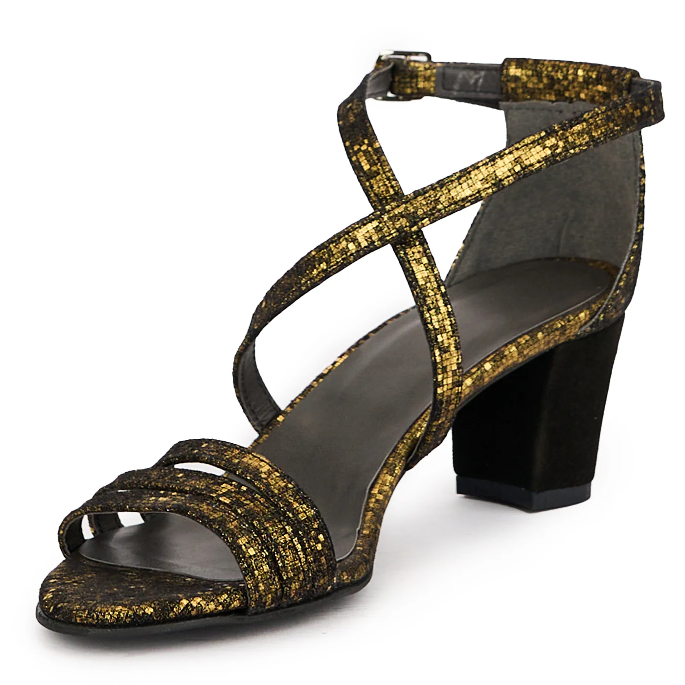 Sandale dama din piele naturala multicolor toc gros 6 cm 16243 - Image 3