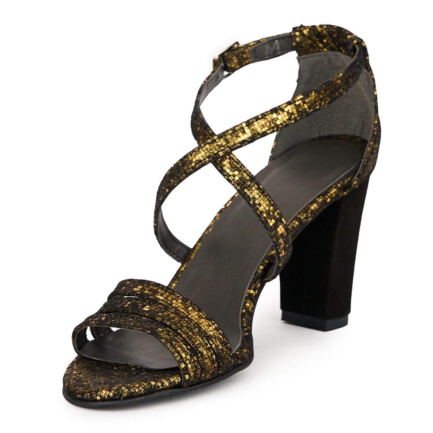 Sandale dama din piele naturala multicolor toc gros 9 cm 16242 - Image 3