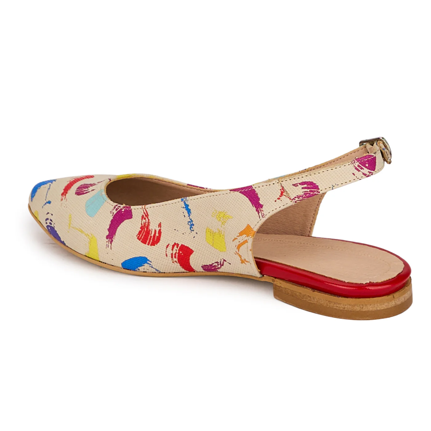 Sandale dama din piele naturala multicolora 18632 - Image 2