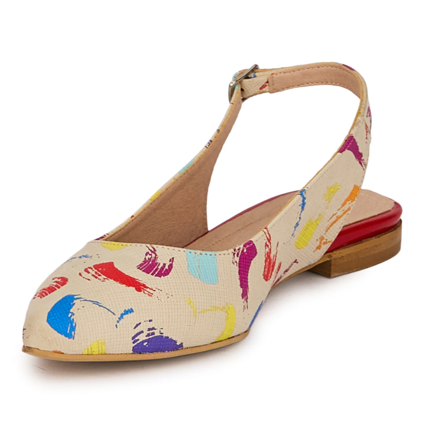 Sandale dama din piele naturala multicolora 18632 - Image 3