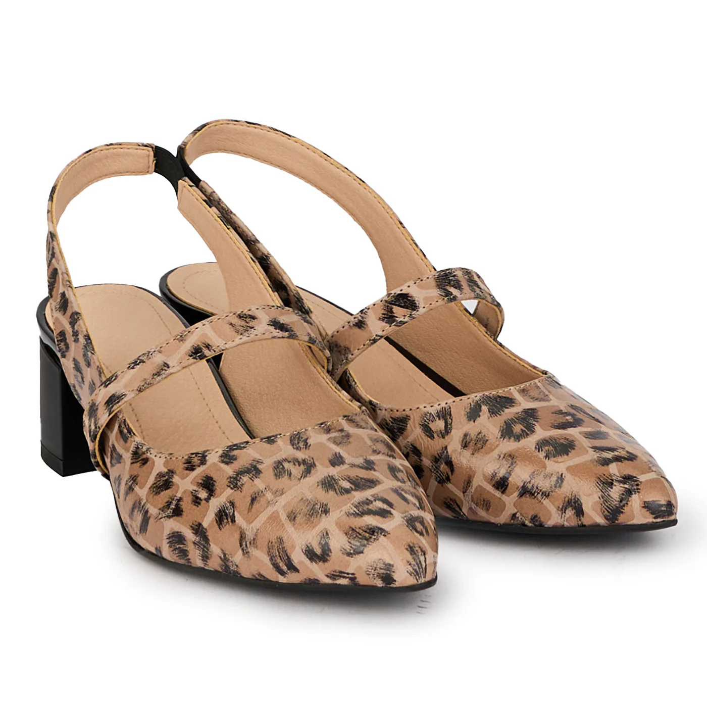 Sandale dama din piele naturala multicolora cu toc gros 4.5 cm 18116 - Image 4