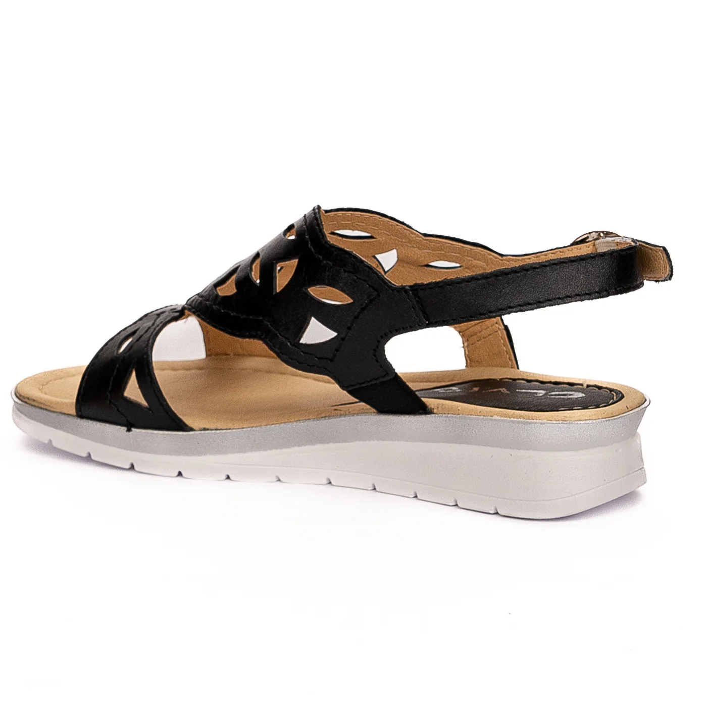 Sandale dama din piele naturala neagra 13204 - Image 2