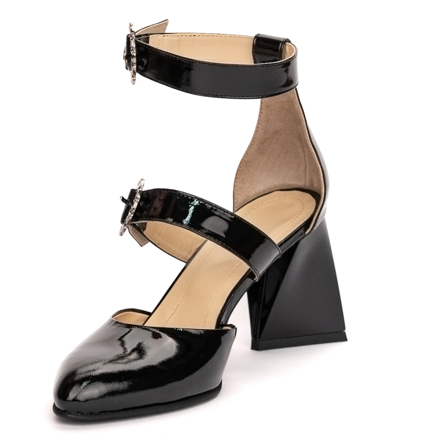 Sandale dama din piele naturala neagra 13404 - Image 3
