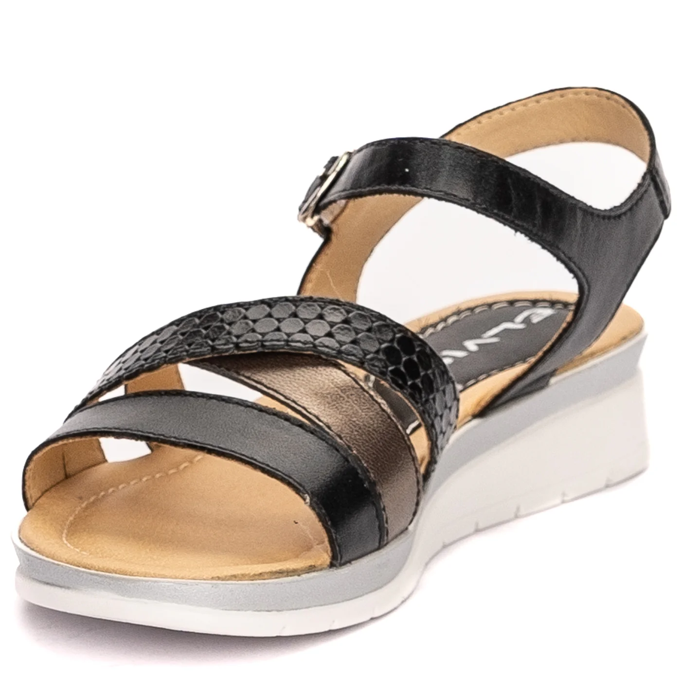 Sandale dama din piele naturala neagra 13449 - Image 3