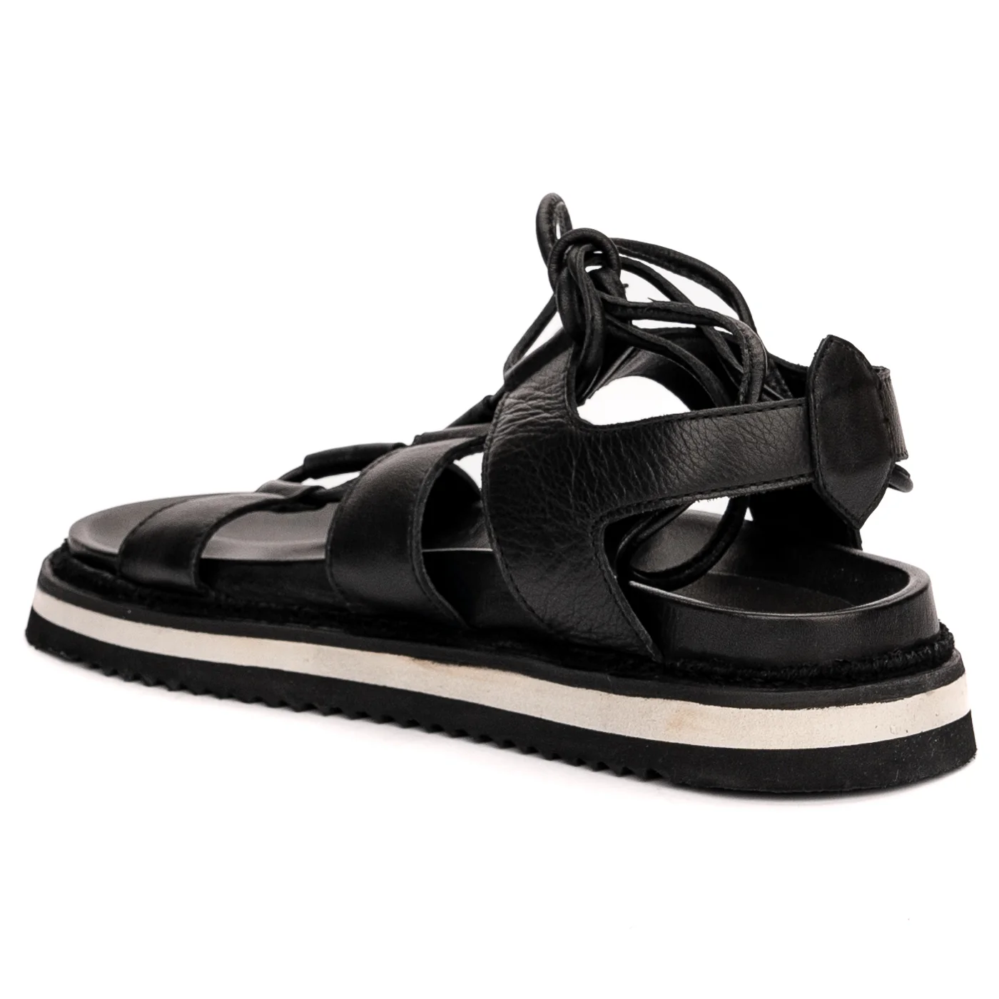Sandale dama din piele naturala neagra 13485 - Image 2