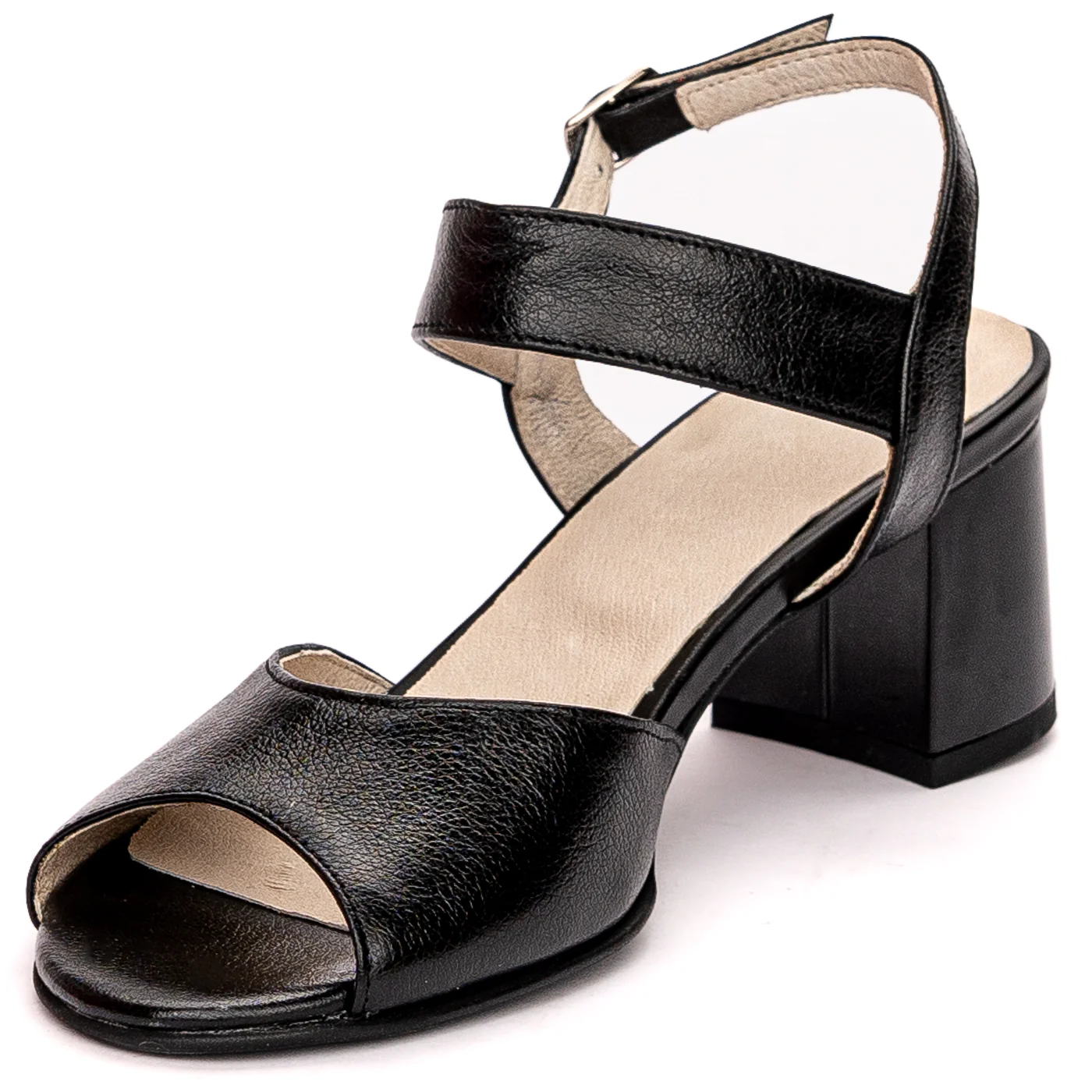 Sandale dama din piele naturala neagra 13643 - Image 3
