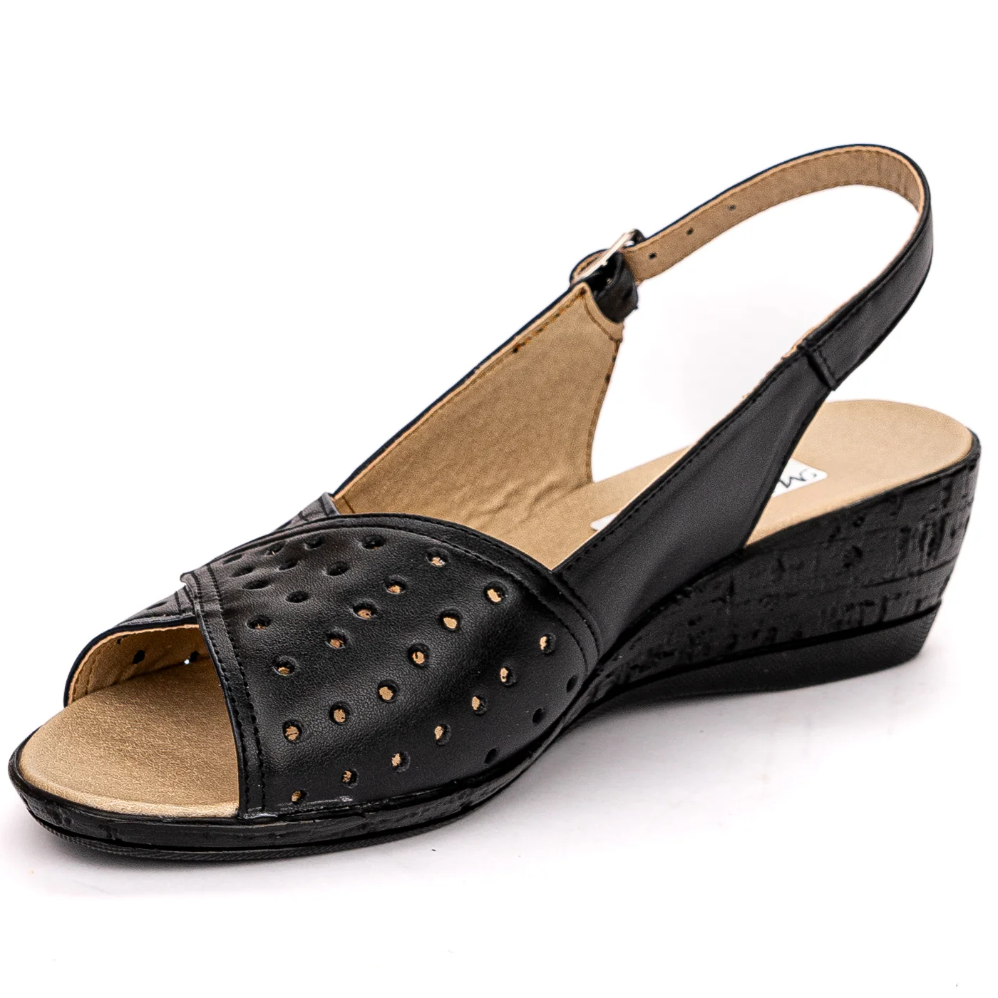 Sandale dama din piele naturala neagra 13688 - Image 3