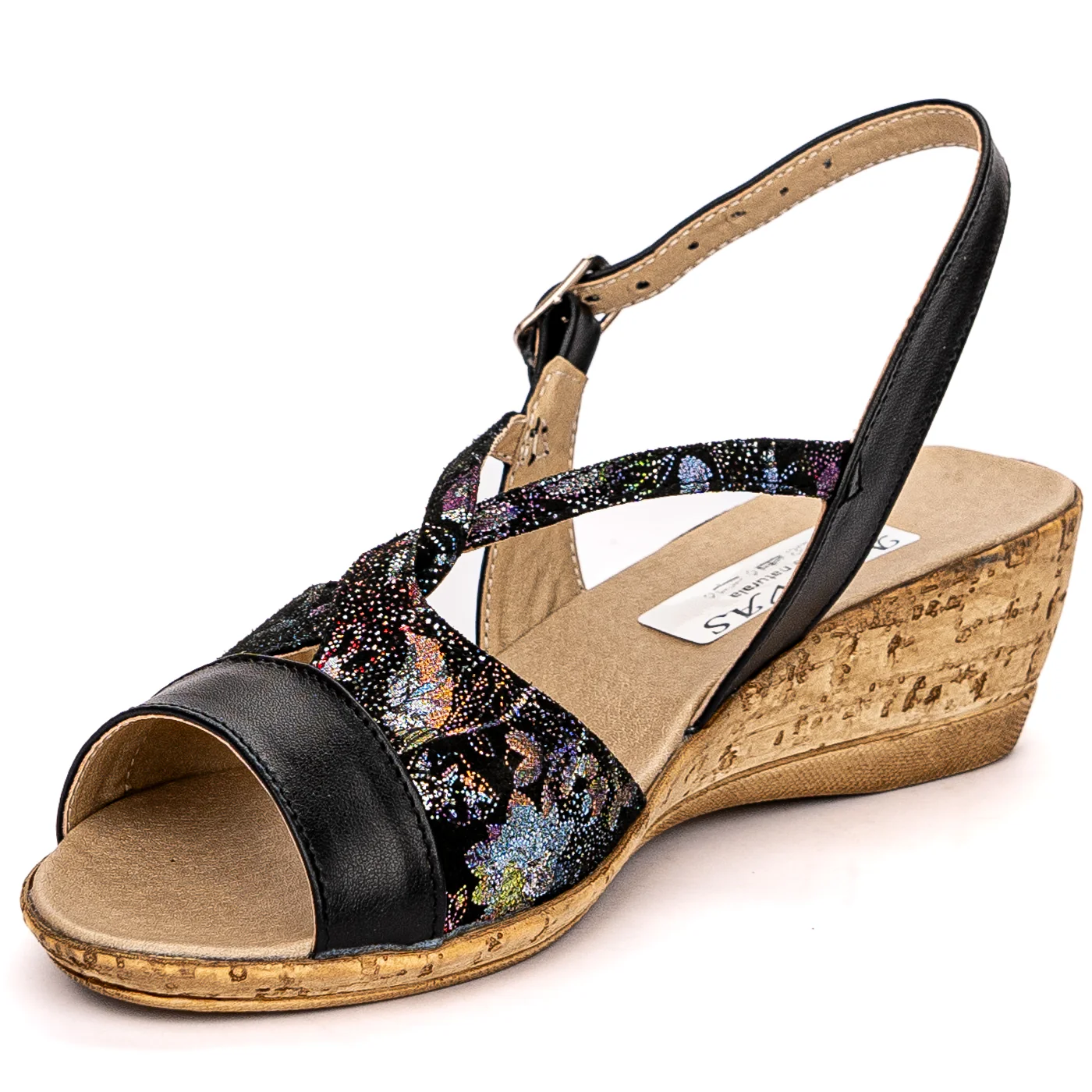 Sandale dama din piele naturala neagra 13699 - Image 3