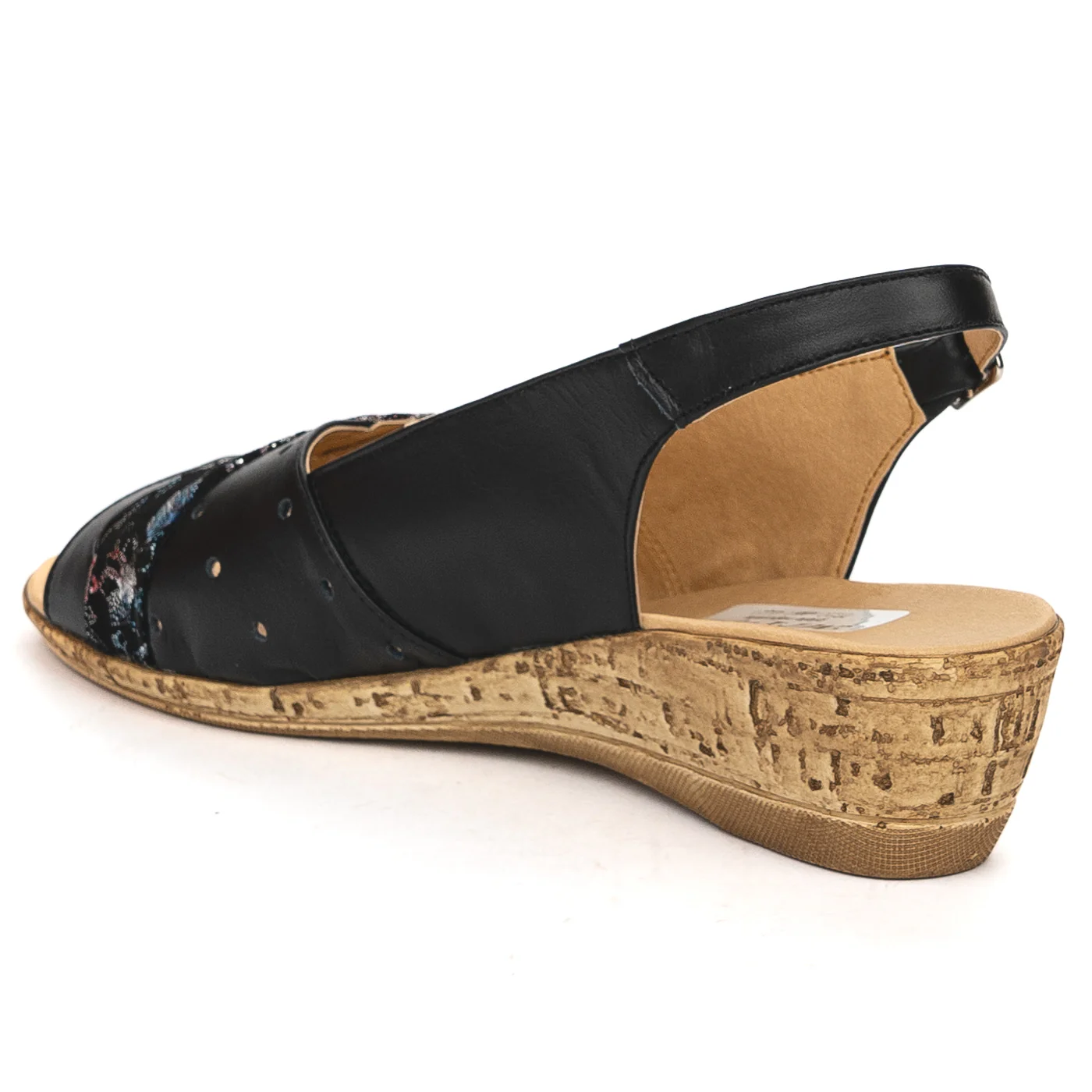 Sandale dama din piele naturala neagra 13822 - Image 2