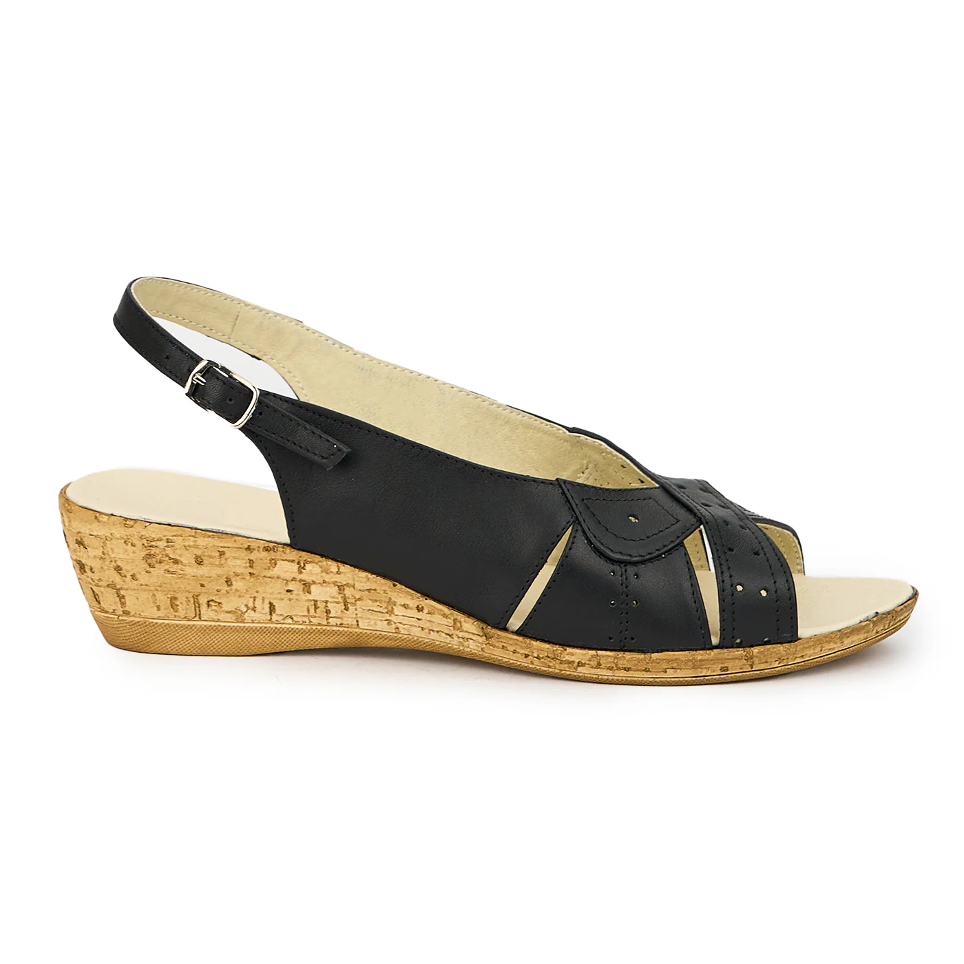 Sandale dama din piele naturala neagra 14787