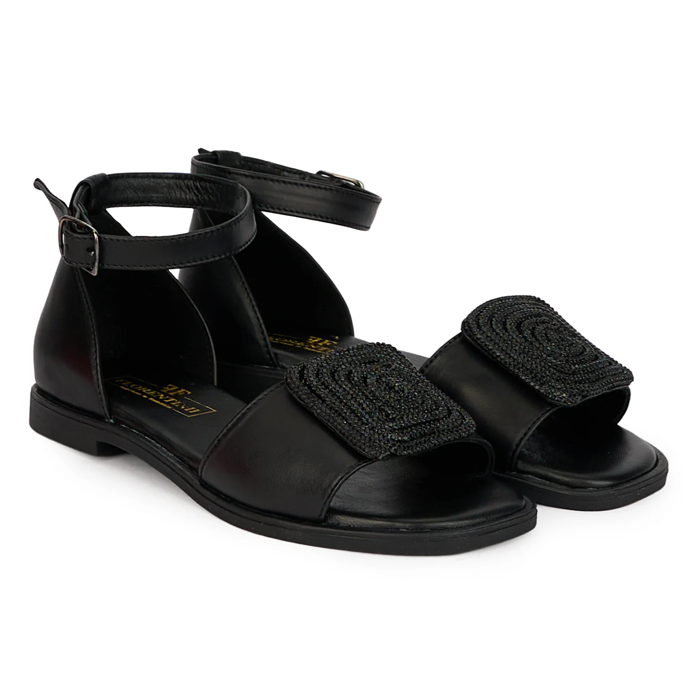 Sandale dama din piele naturala neagra 18374 - Image 4
