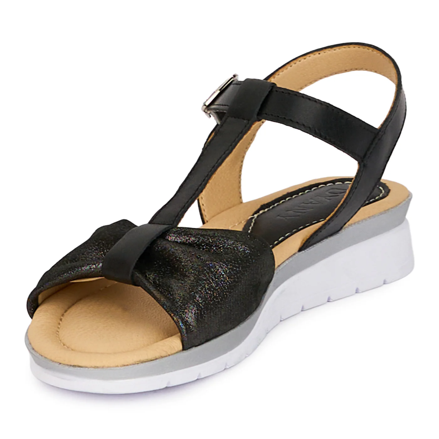 Sandale dama din piele naturala neagra 18394 - Image 3