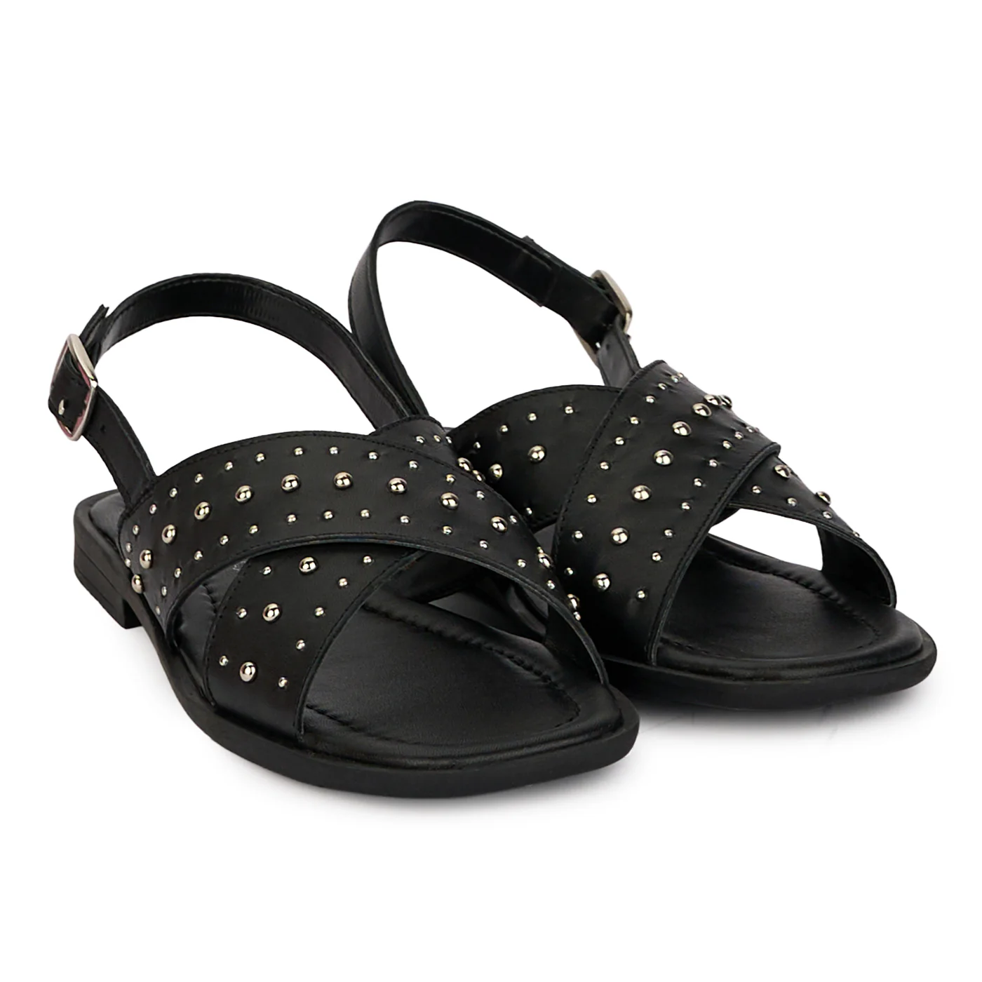 Sandale dama din piele naturala neagra 18411 - Image 4