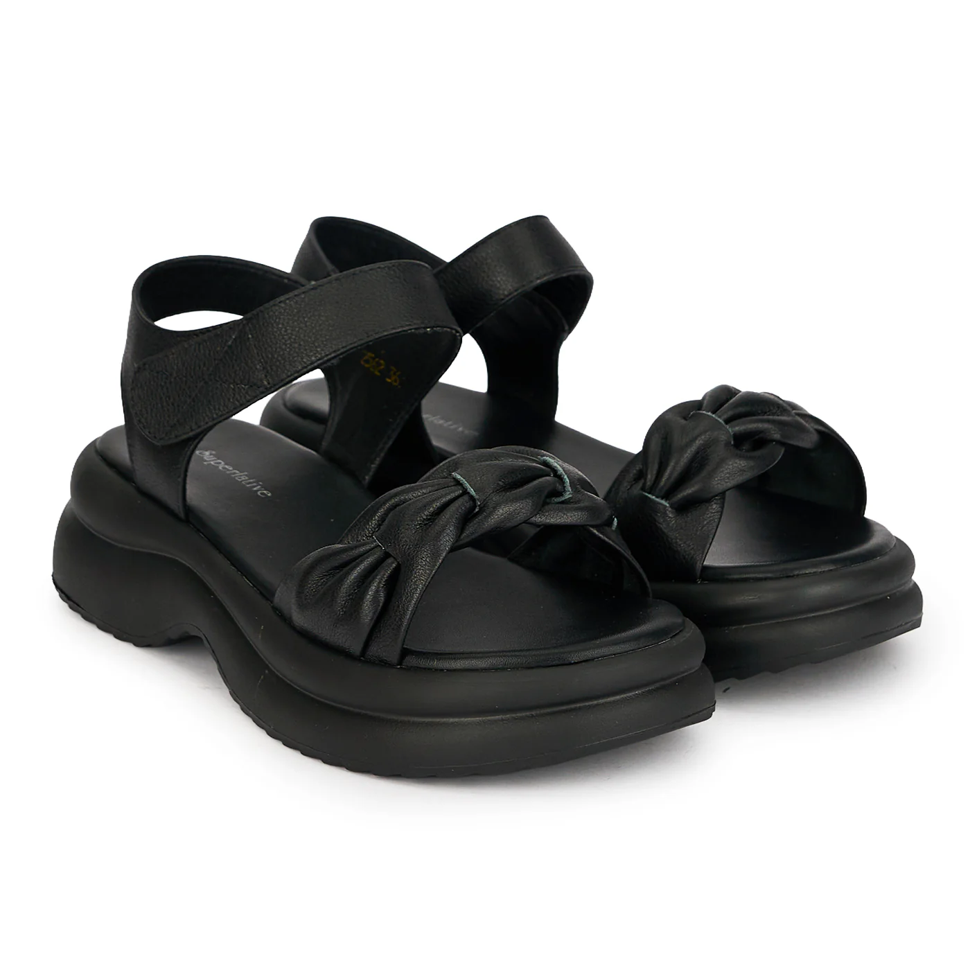 Sandale dama din piele naturala neagra 19738 - Image 4