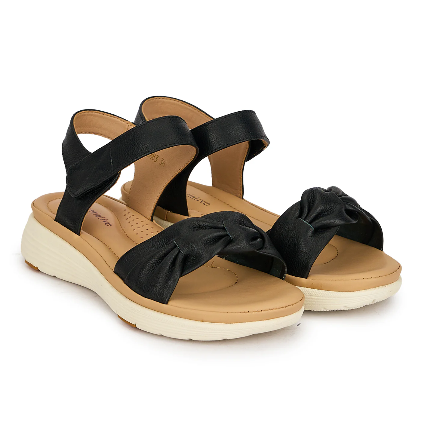 Sandale dama din piele naturala neagra 19750 - Image 4