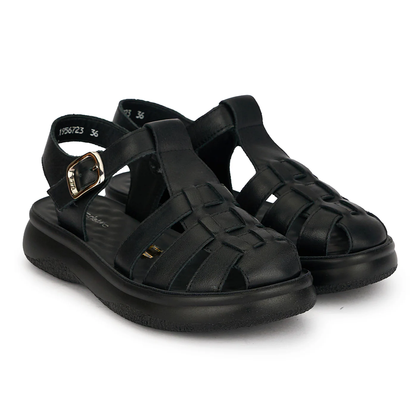 Sandale dama din piele naturala neagra 19755 - Image 4