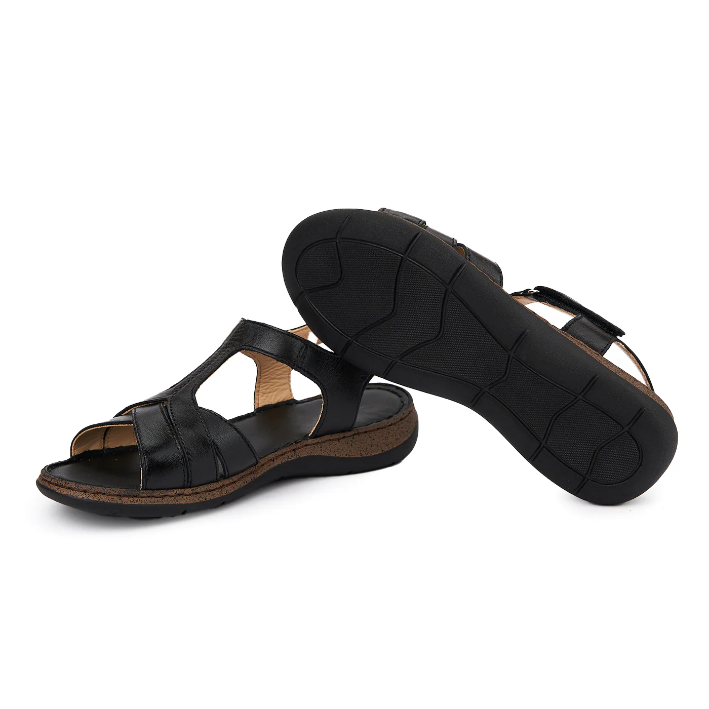 Sandale dama din piele naturala neagra 2345 - Image 4