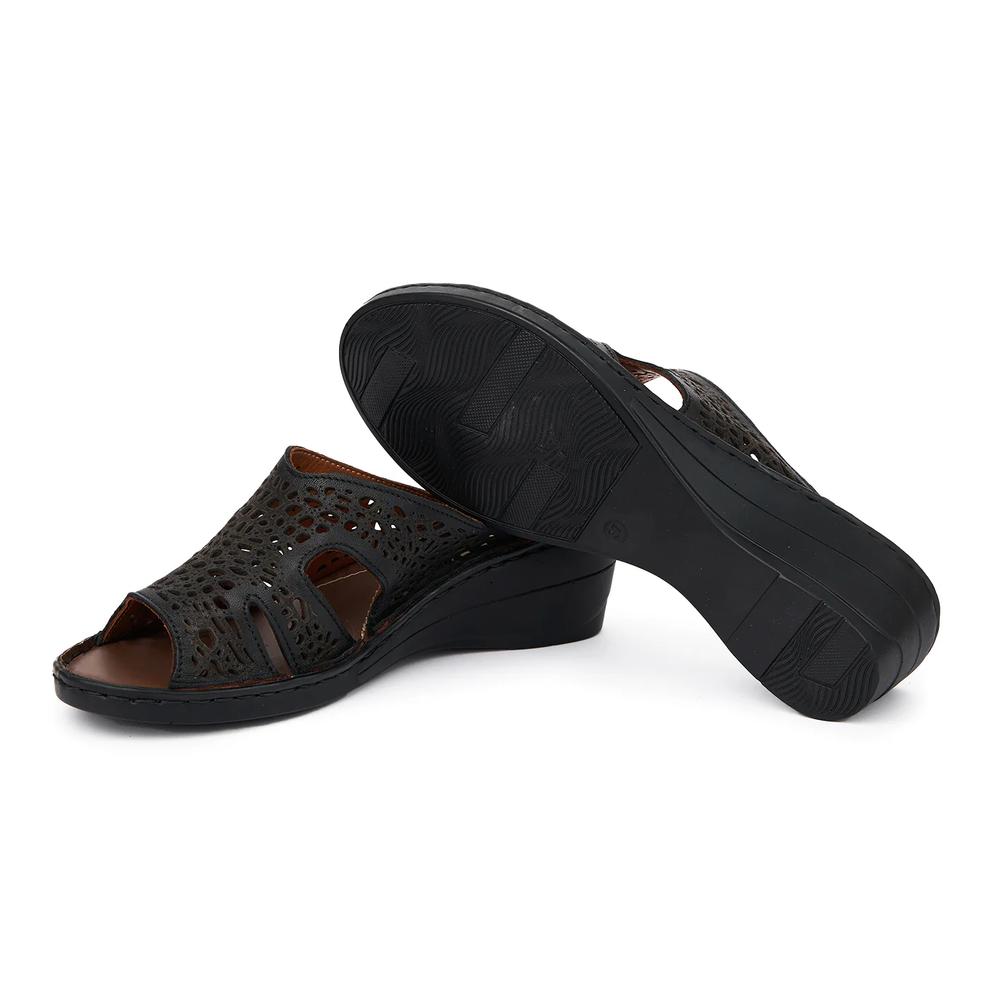 Sandale dama din piele naturala neagra 2417 - Image 3