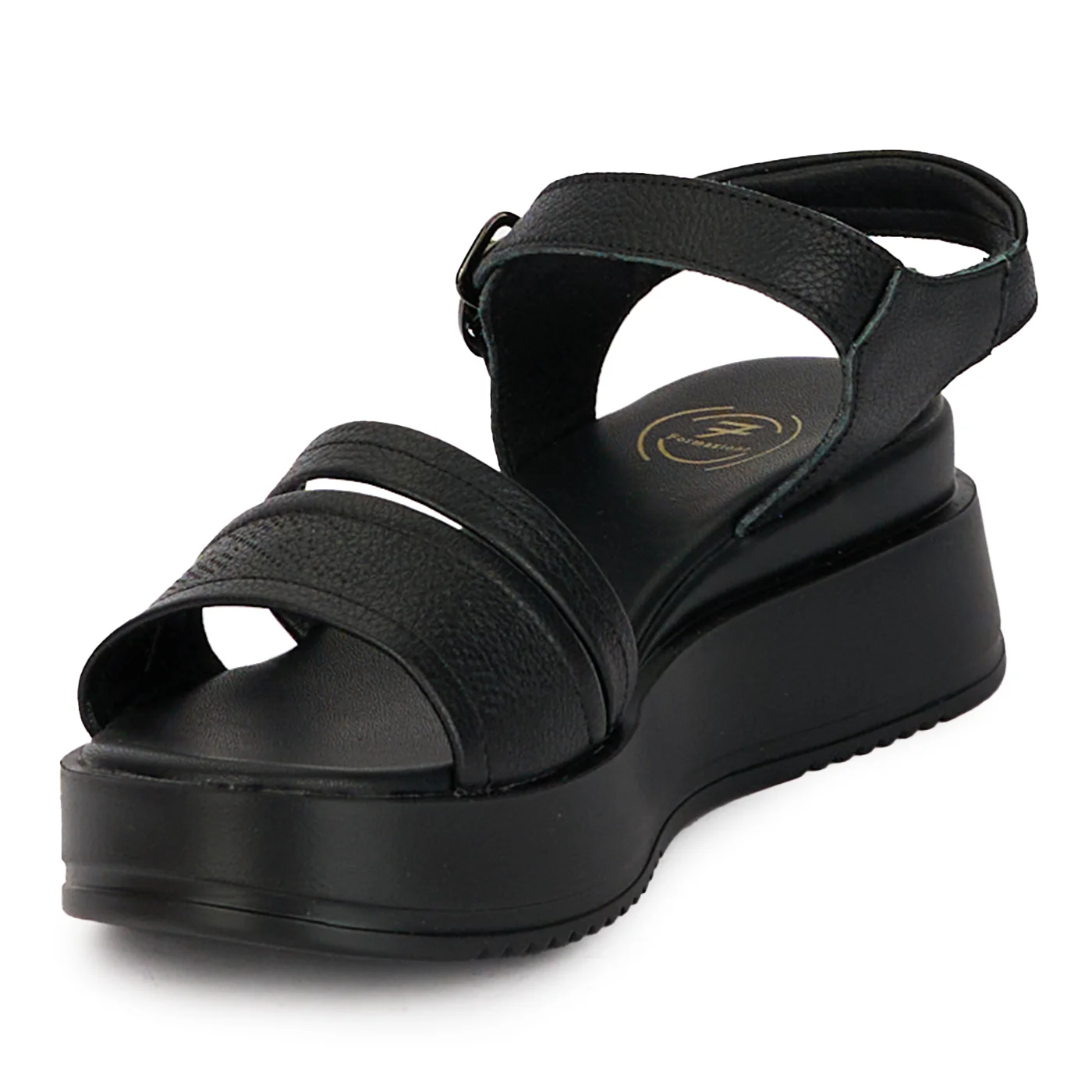 Sandale dama din piele naturala neagra cu platforma 18235 - Image 3