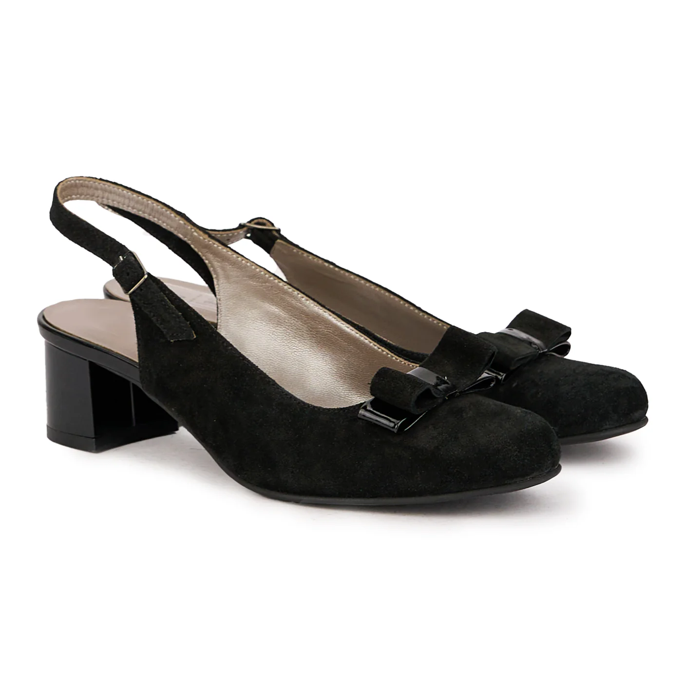 Sandale dama din piele naturala neagra cu toc mic 4.5 cm 16790 - Image 4