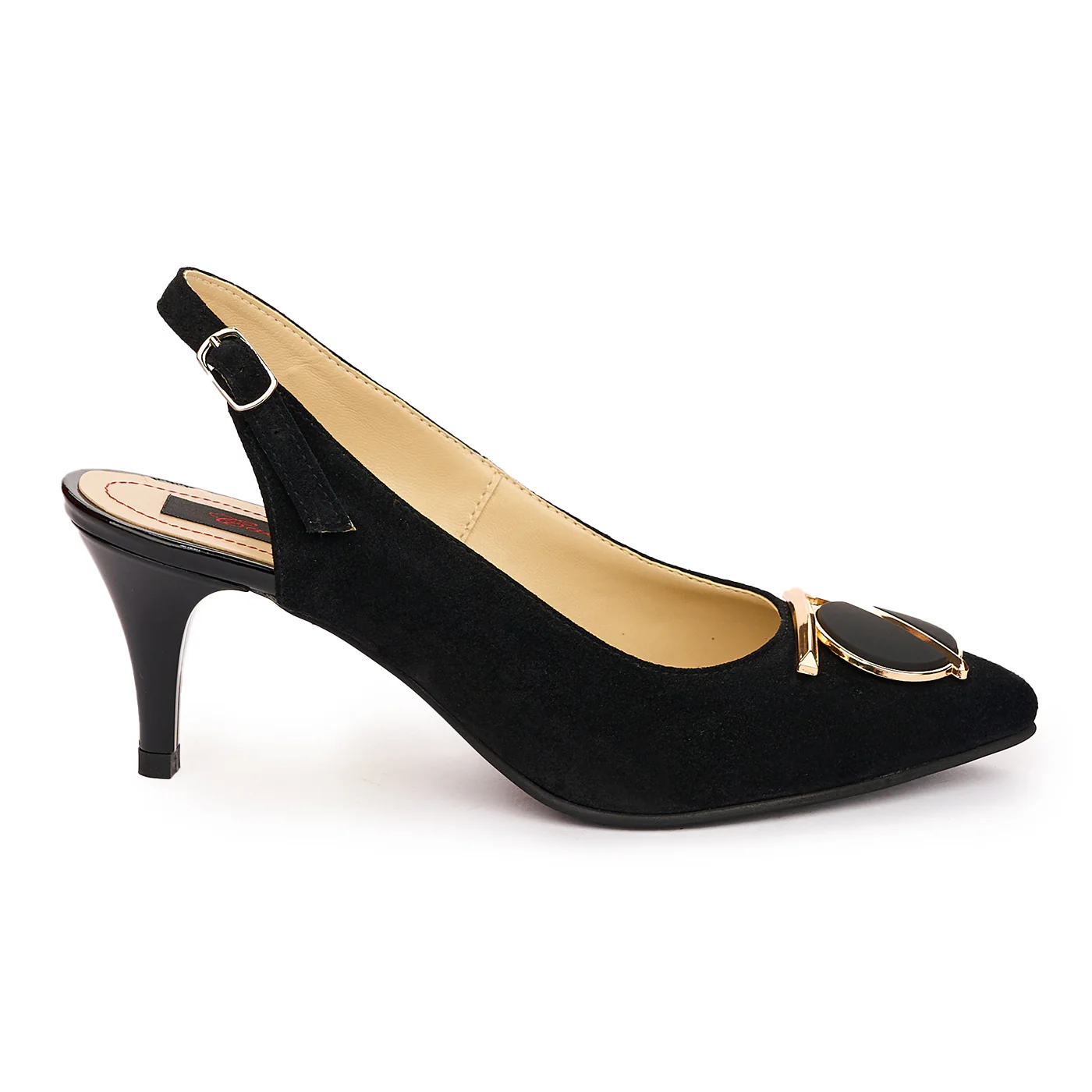 Sandale dama din piele naturala neagra cu toc subtire 7 cm 13792