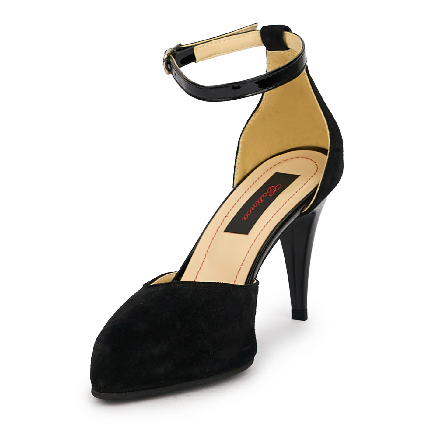 Sandale dama din piele naturala neagra cu toc subtire 9.5 cm 15641 - Image 3