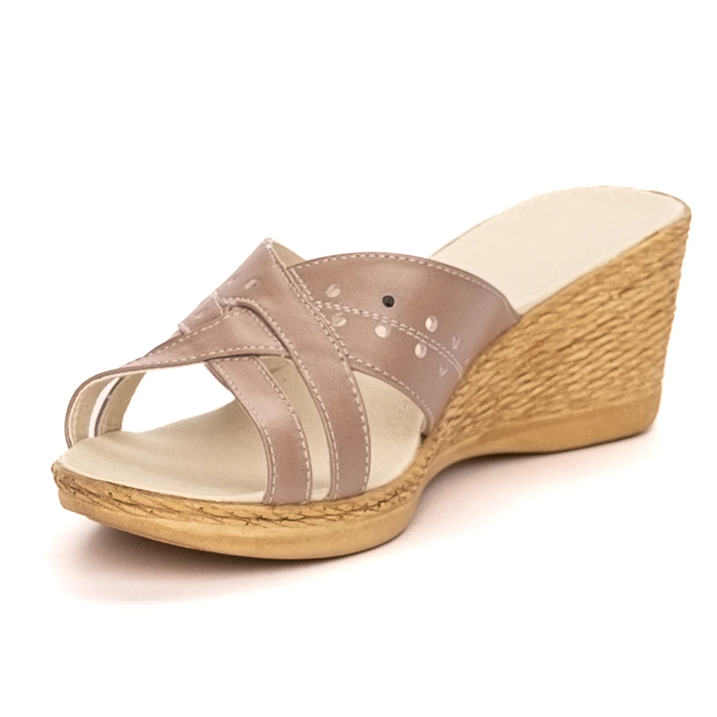 Sandale dama din piele naturala roz 13419 - Image 3