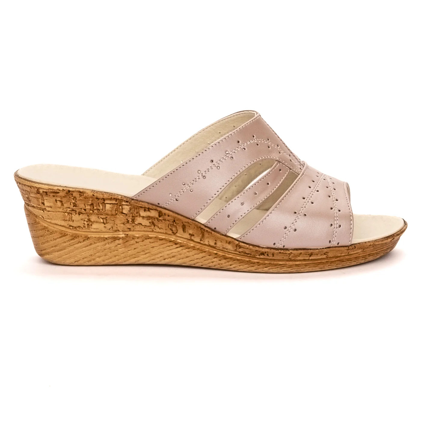 Sandale dama din piele naturala roz 13420