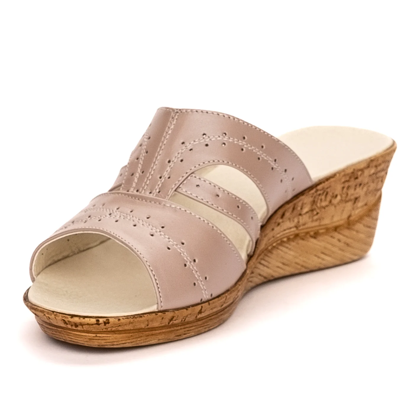 Sandale dama din piele naturala roz 13420 - Image 3