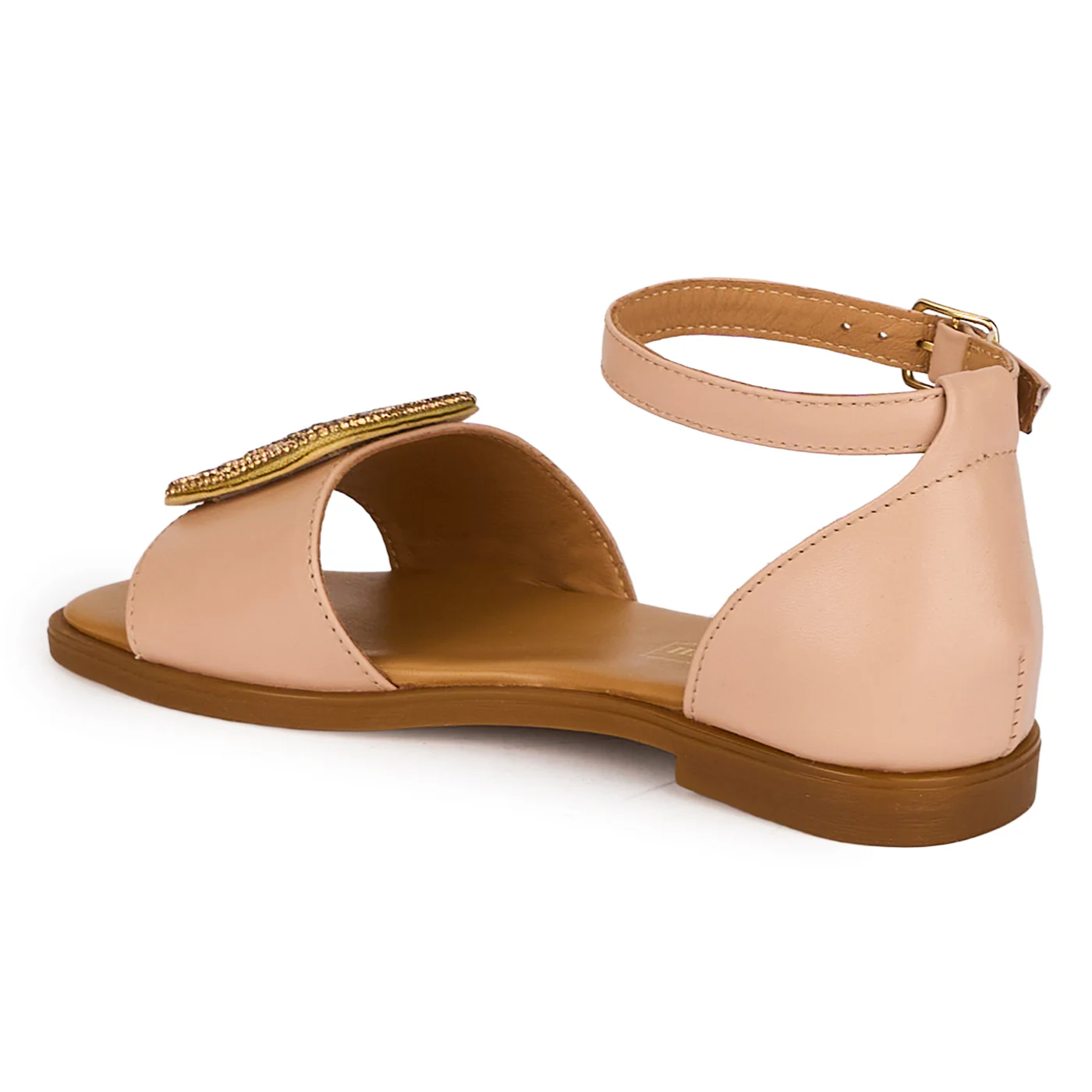 Sandale dama din piele naturala roz fard 18373 - Image 2