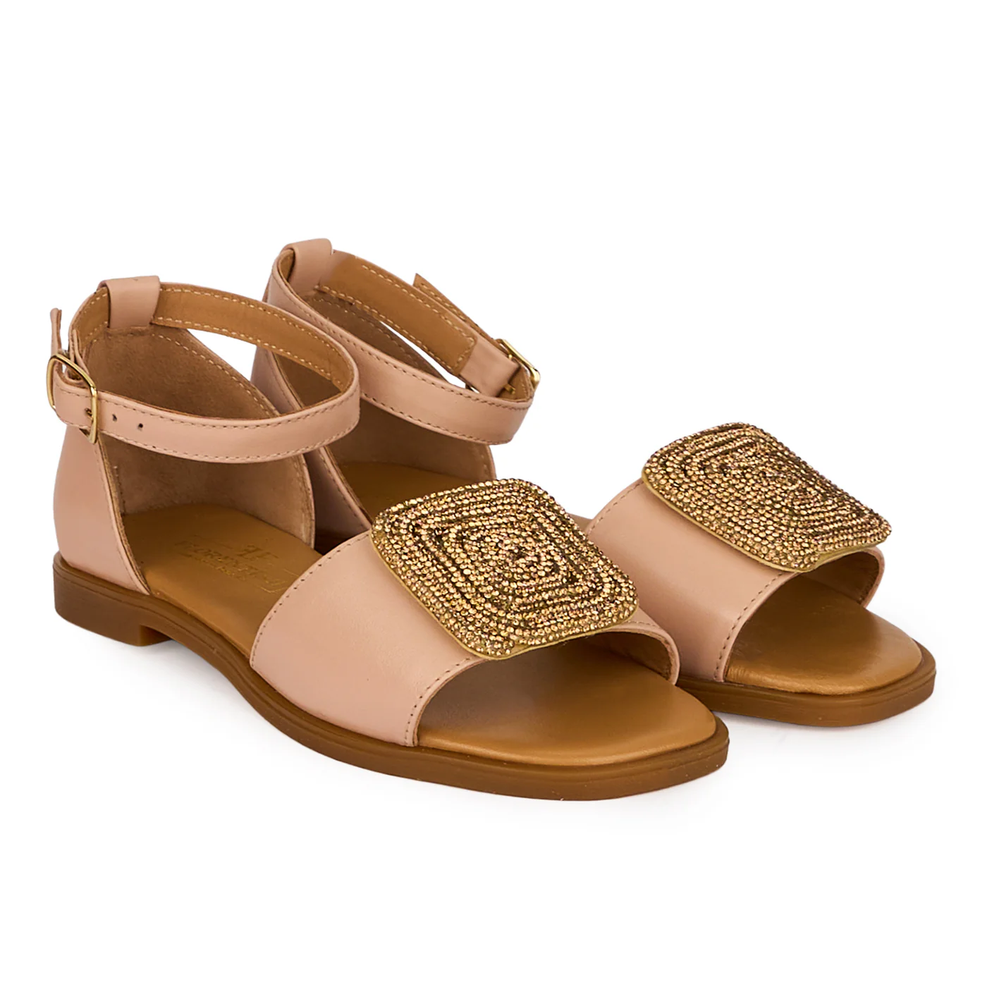 Sandale dama din piele naturala roz fard 18373 - Image 4