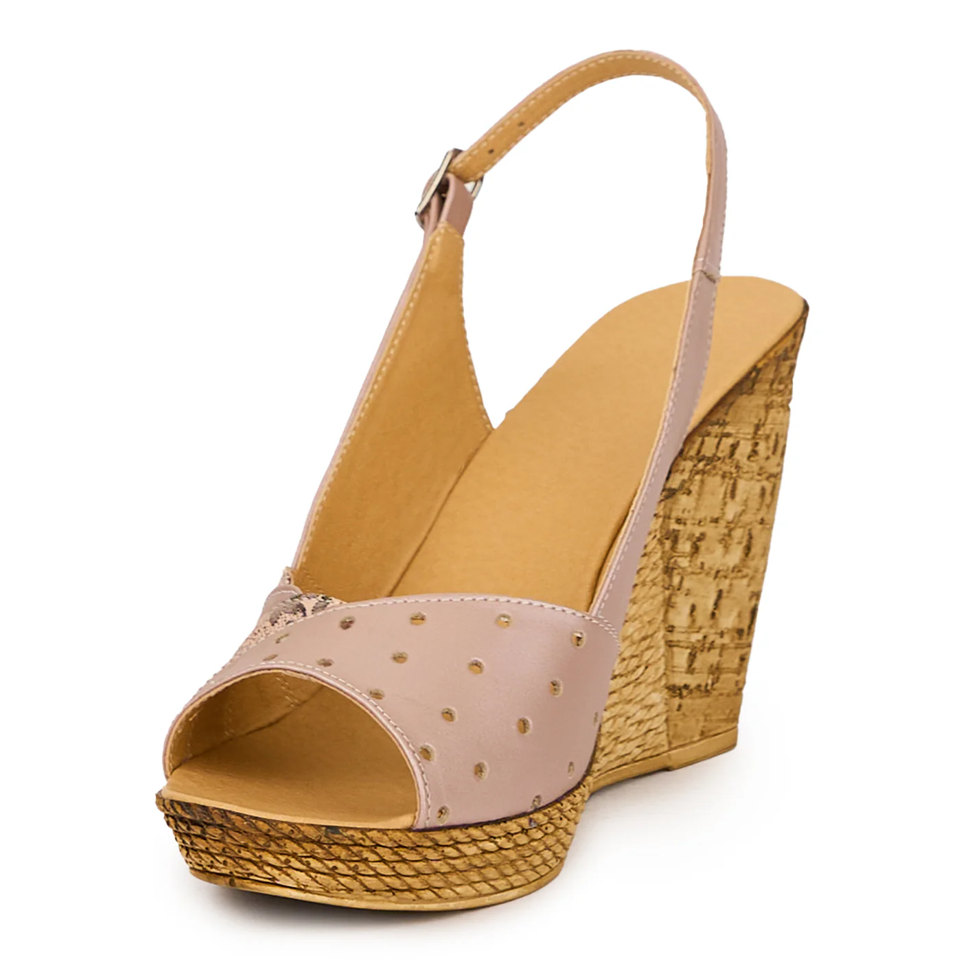 Sandale dama din piele naturala roz-lila sidefat 16534 - Image 3
