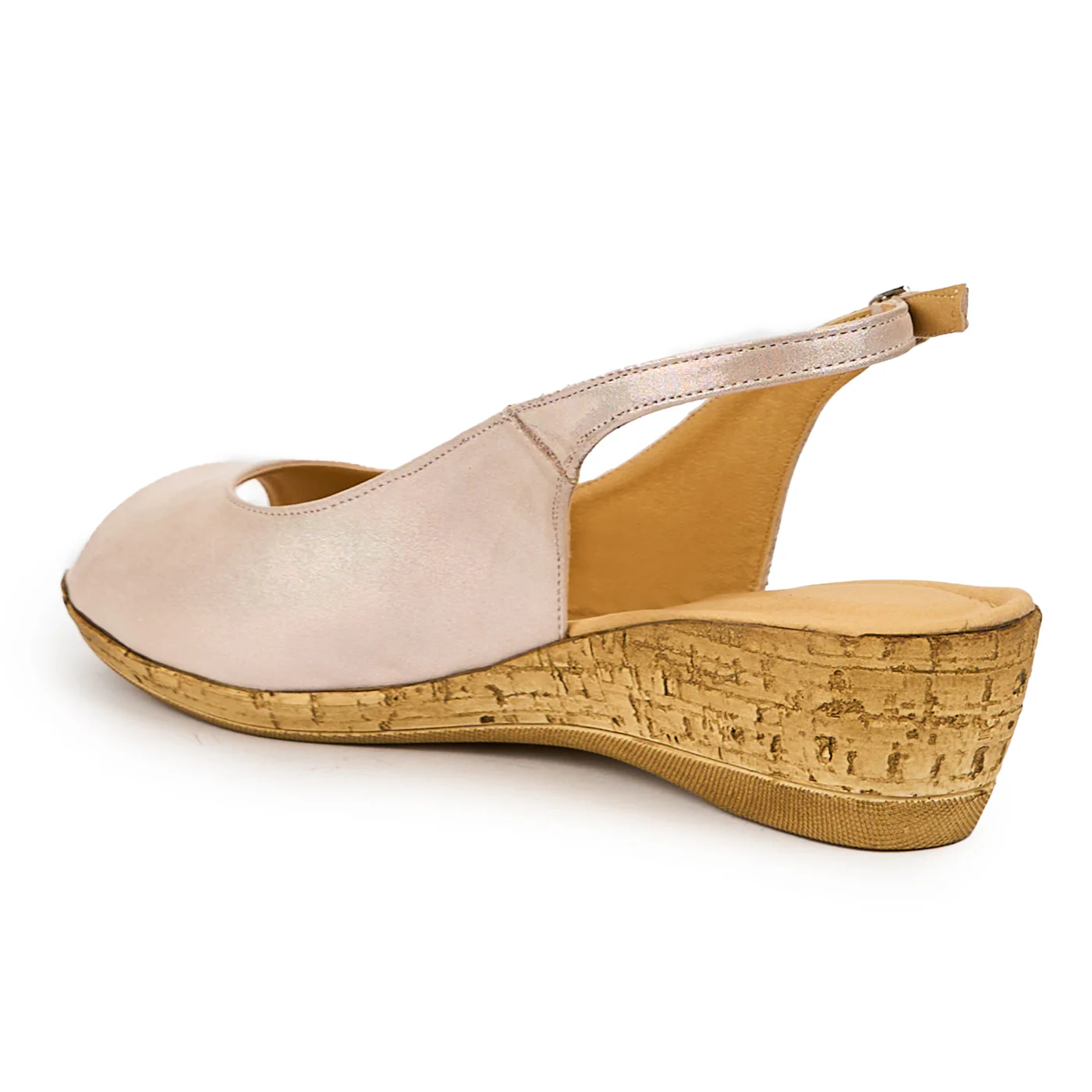 Sandale dama din piele naturala roz - nude 14762 - Image 2