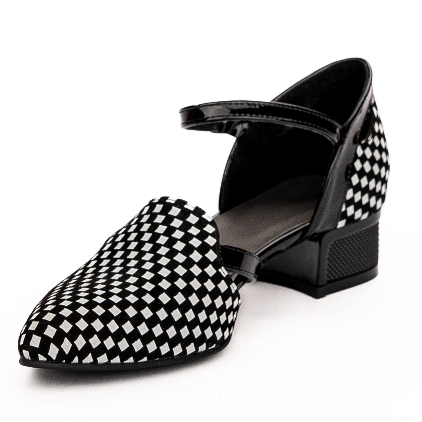Sandale dama din piele naturala toc 3.5cm neagra 13244 - Image 3