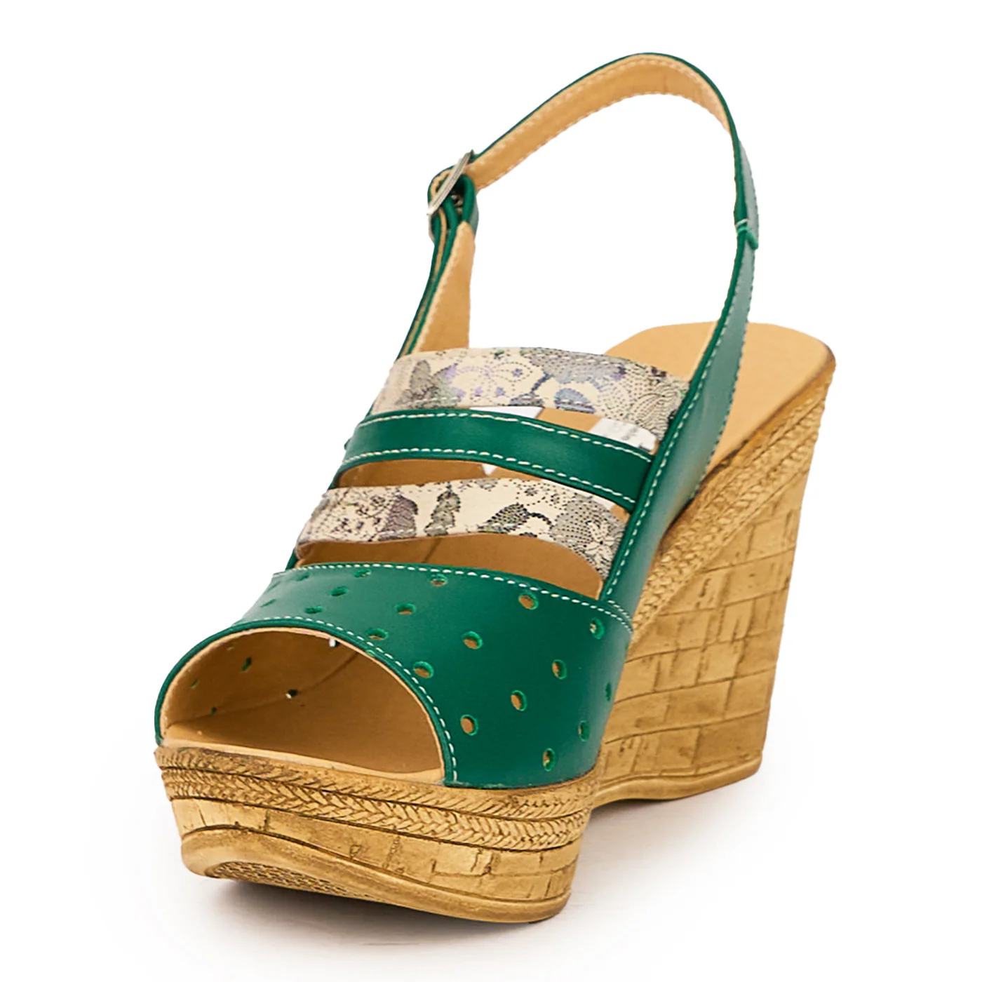 Sandale dama din piele naturala verde 16172 - Image 3