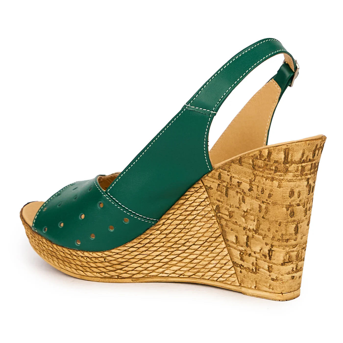 Sandale dama din piele naturala verde 16531 - Image 2