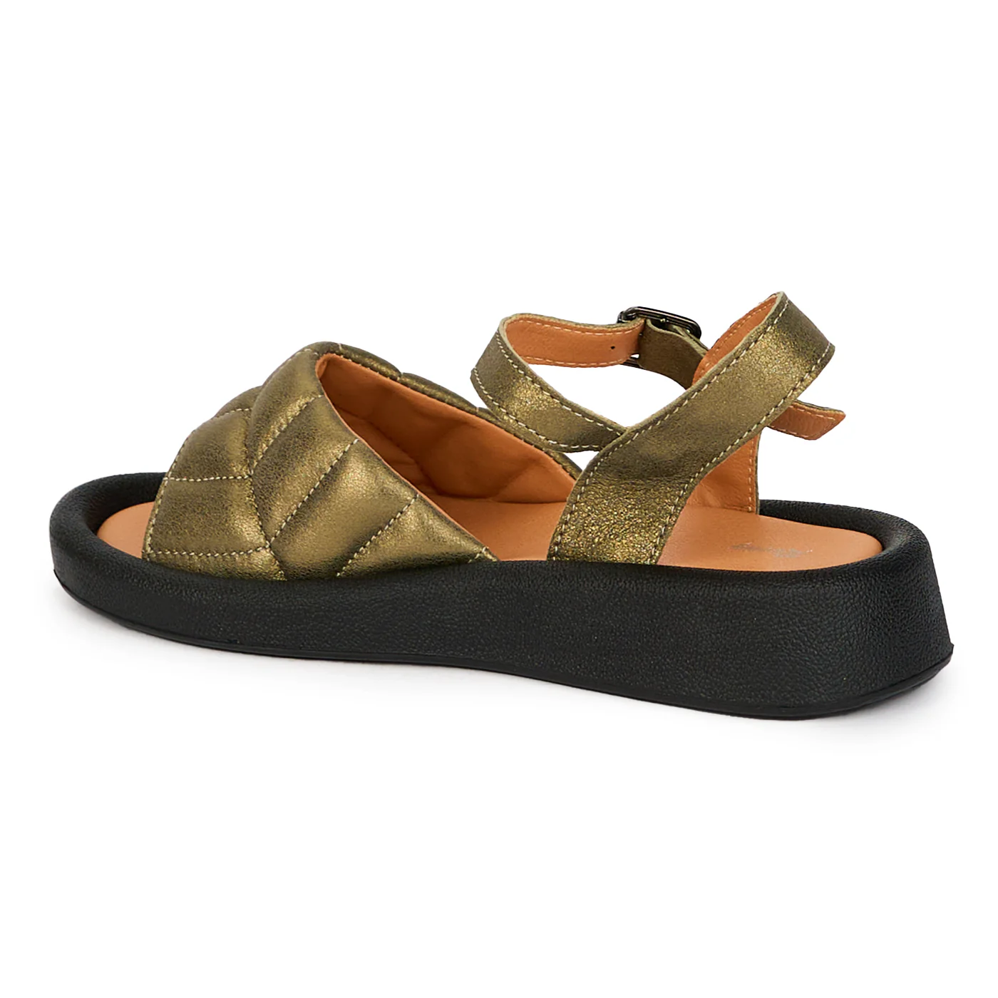 Sandale dama din piele naturala verde metalizat 18135 - Image 2