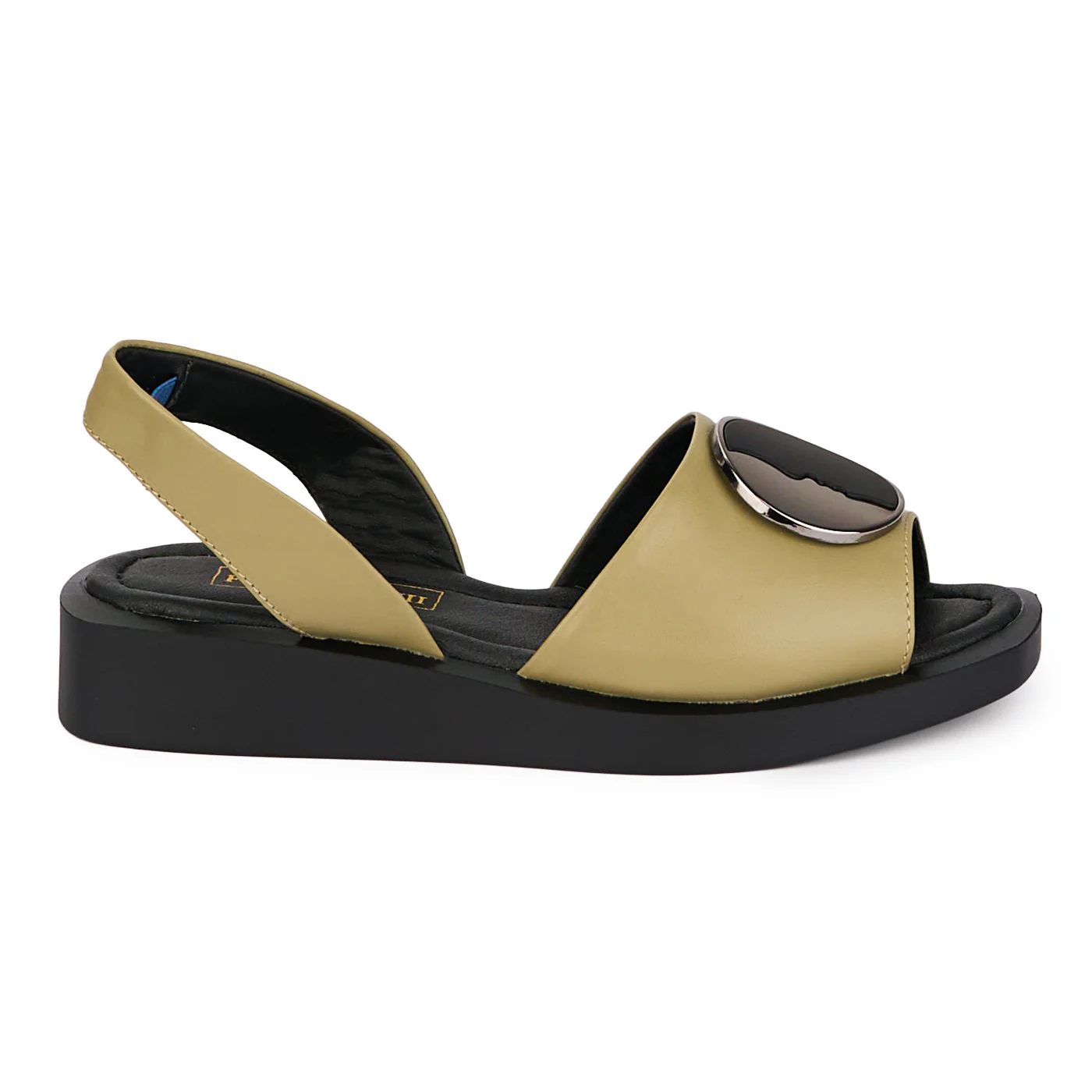 Sandale dama din piele naturala verde oliv 18445
