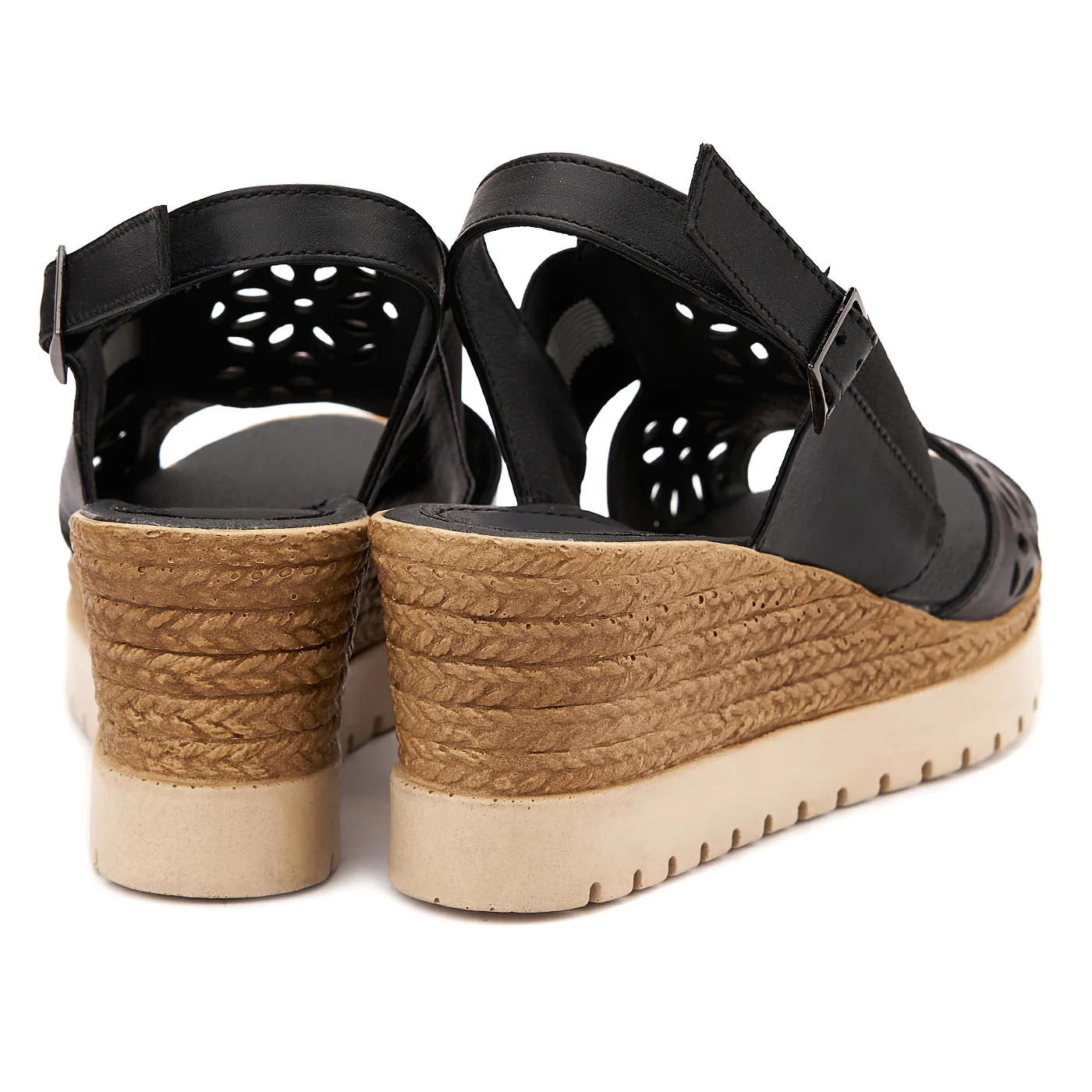 Sandale dama din piele neagra cu platforma 2122 - Image 2