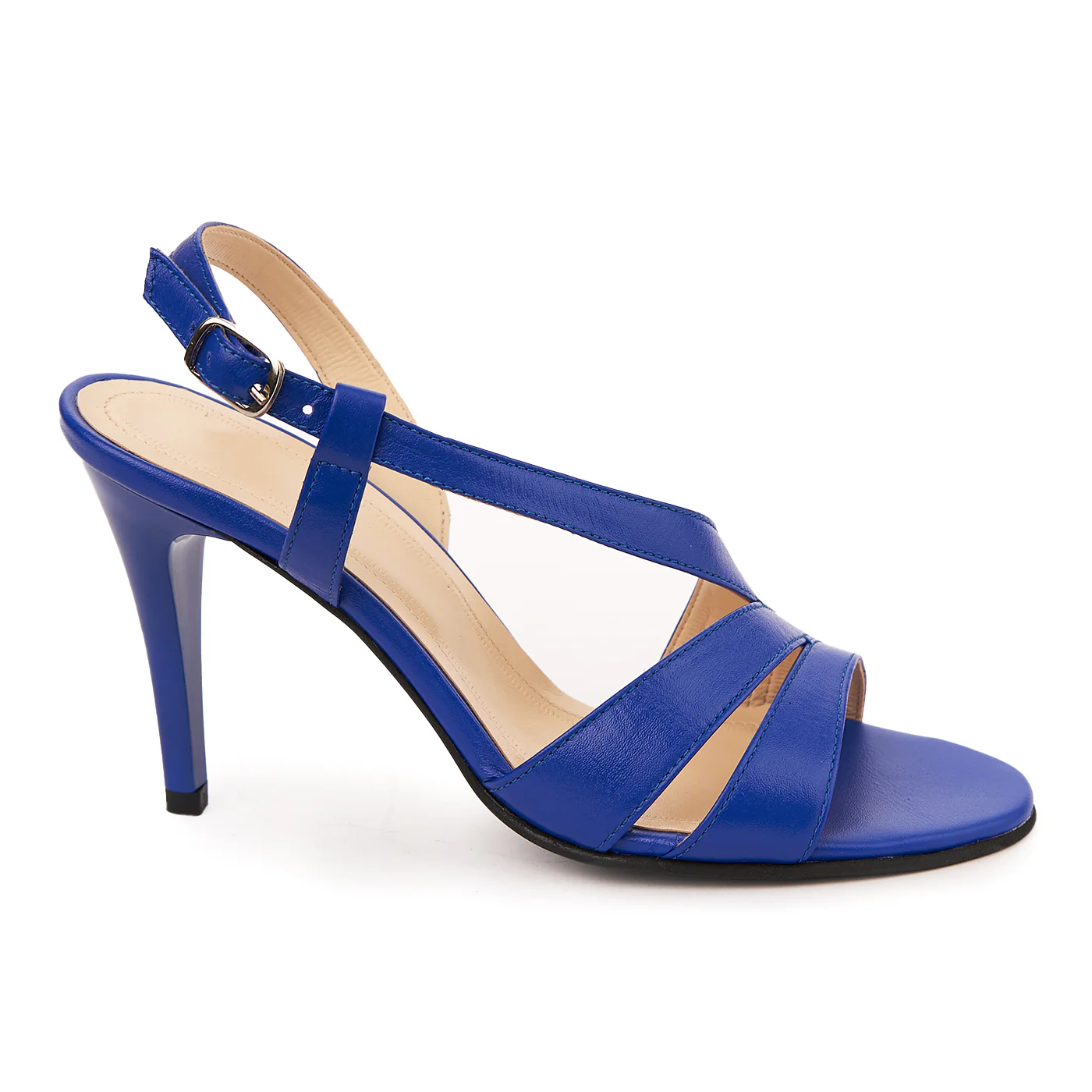 Sandale elegante din piele naturala albastru electric 5750