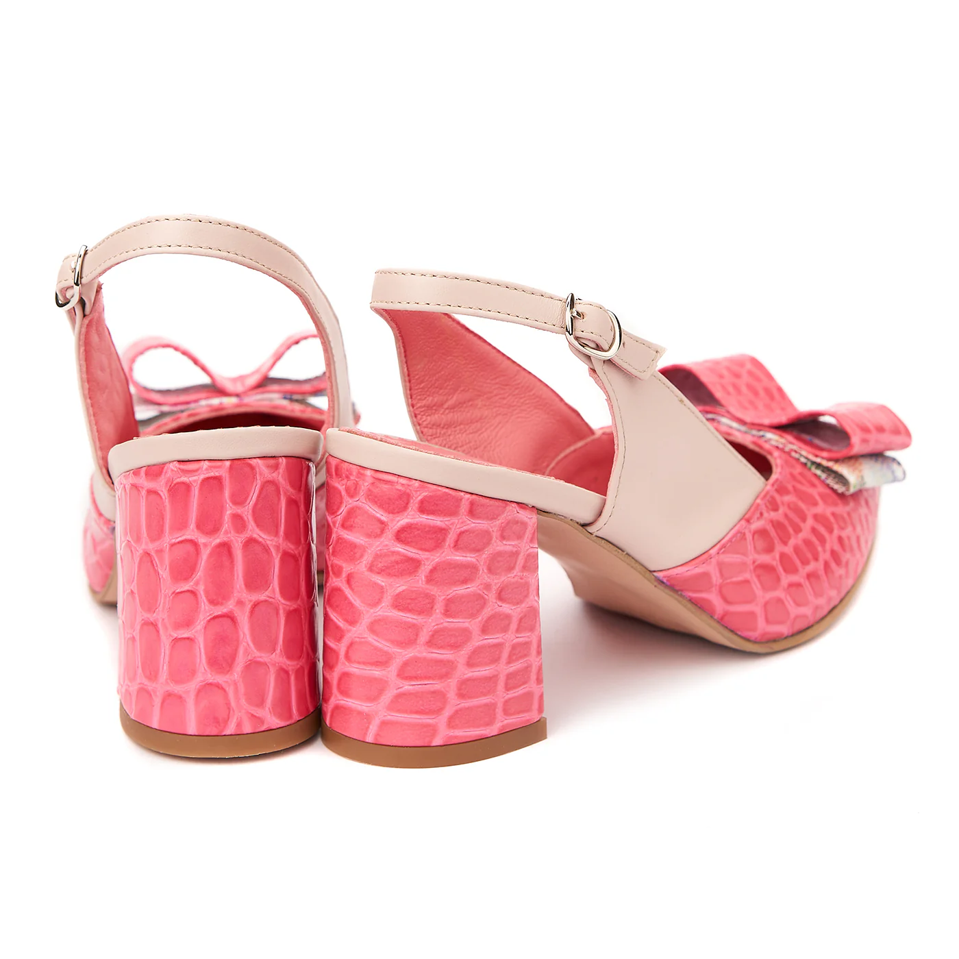 Sandale elegante din piele naturala cu toc gros 5303 - Image 2