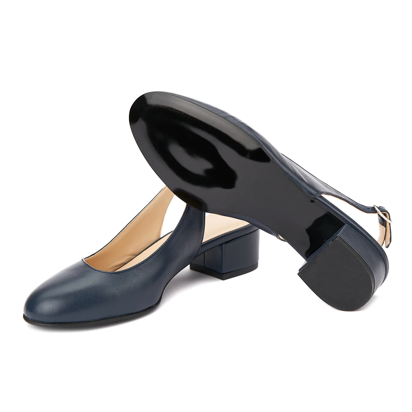 Sandale elegante din piele naturala cu toc mic 5256 - Image 3