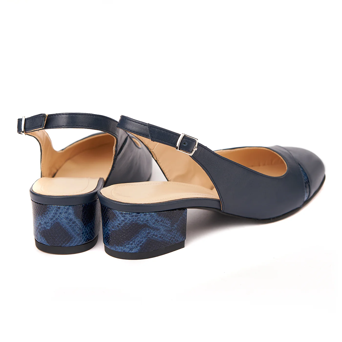 Sandale elegante din piele naturala cu toc mic 5287 - Image 2