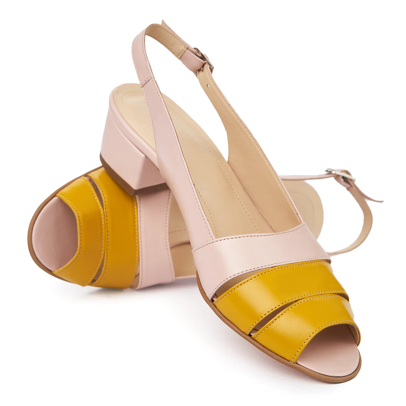 Sandale elegante din piele naturala cu toc mic 5587 - Image 4
