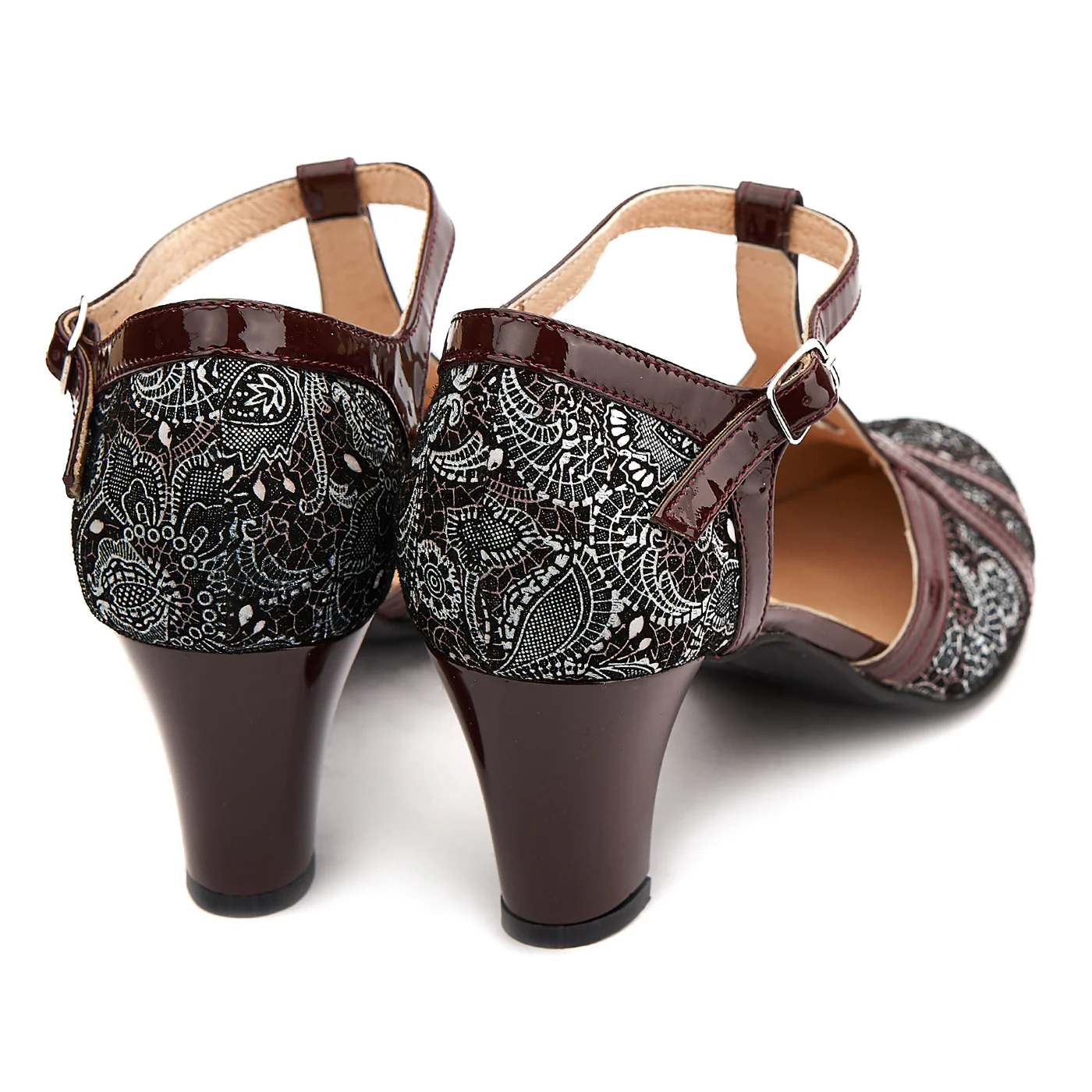 Sandale elegante din piele naturala gri 5206 - Image 3