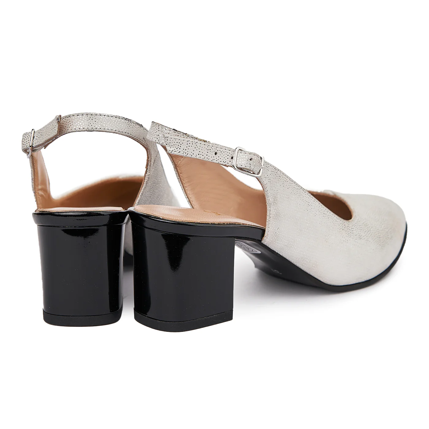 Sandale elegante din piele naturala gri 5426 - Image 2