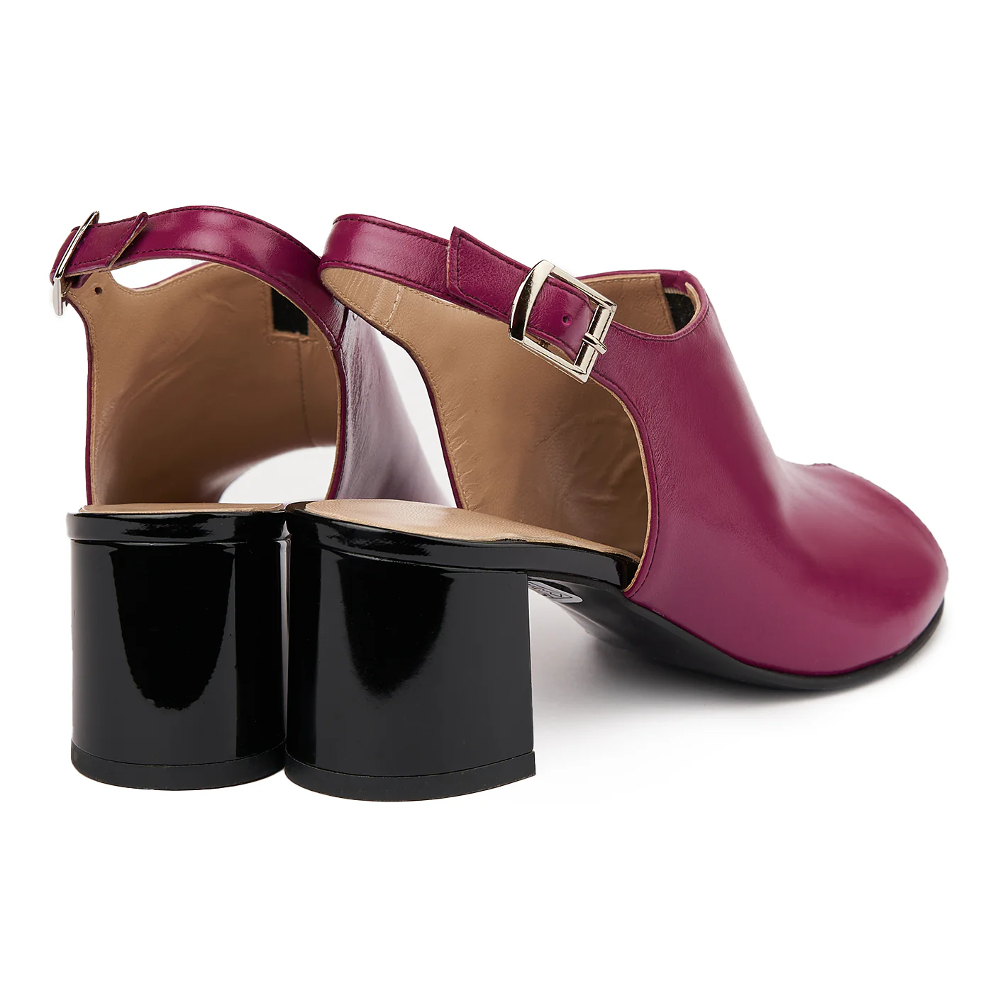 Sandale elegante din piele naturala mov-siclam 5430 - Image 2
